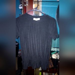 Black short sleeve XS Michael Kors blouse with cinched waist